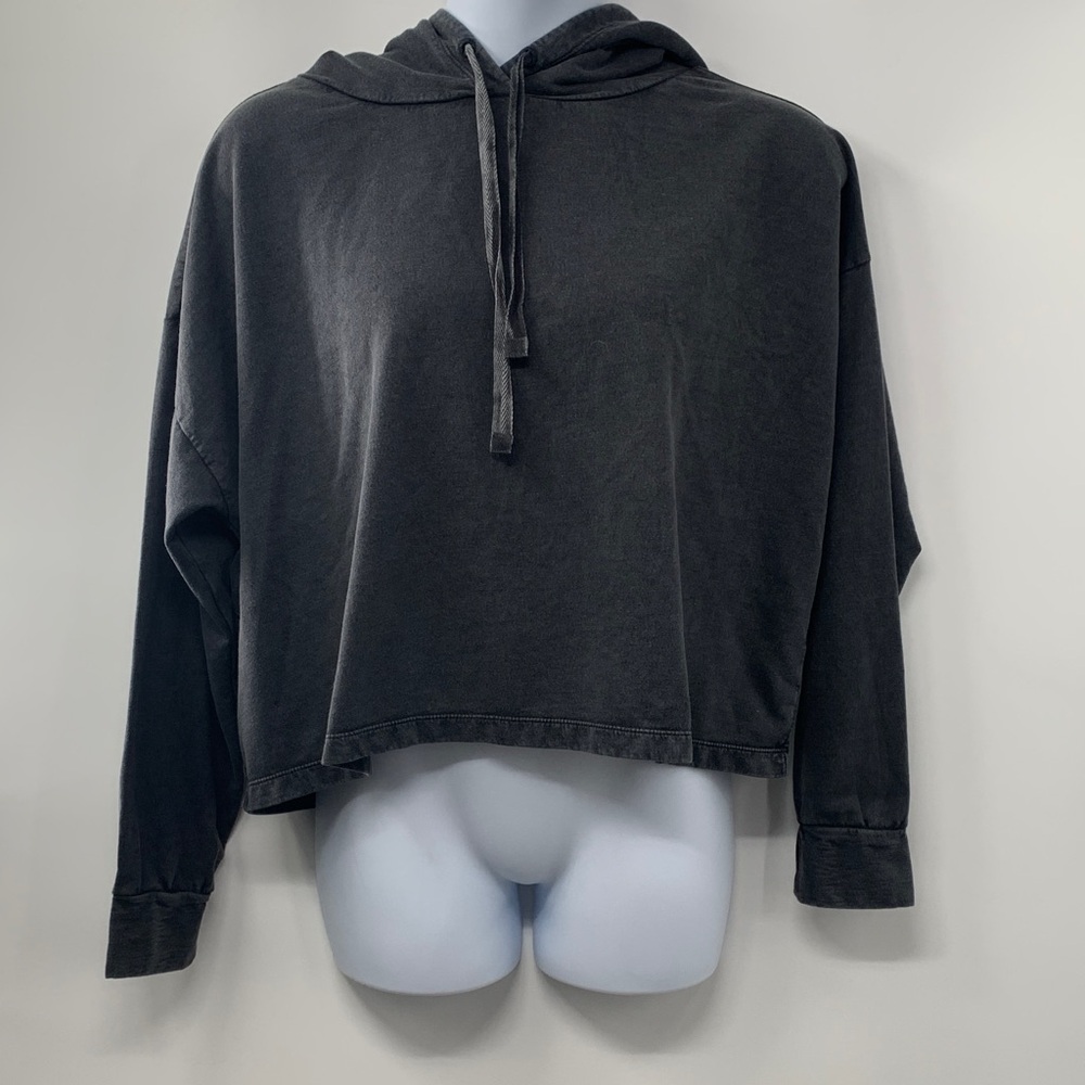 Z by Zella Women's Plus Size Charcoal Gray Cropped Hoodie Size 1X